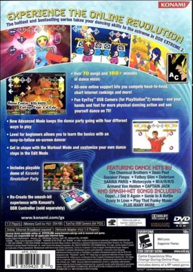 Dance Dance Revolution Extreme 2 box cover back